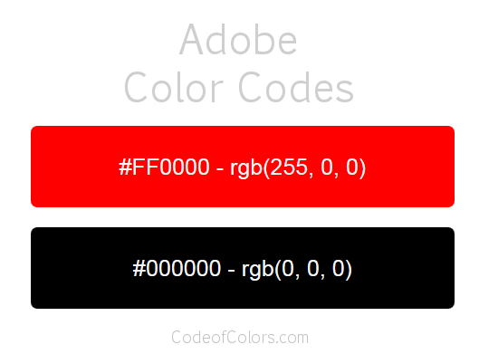 Adobe Logo and Website Color Codes