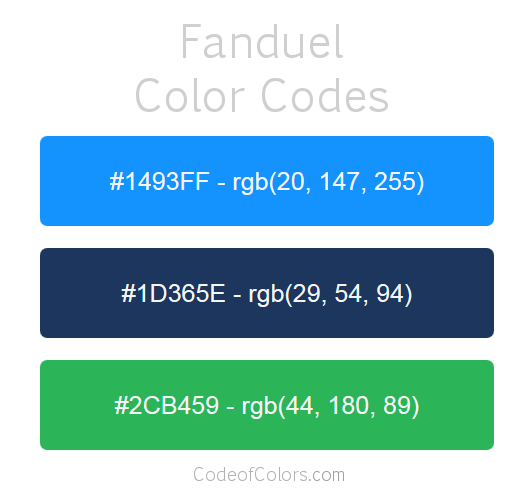 Fanduel Logo and Website Color Codes