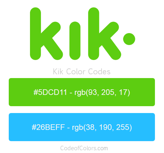 Kik Logo and Website Color Codes