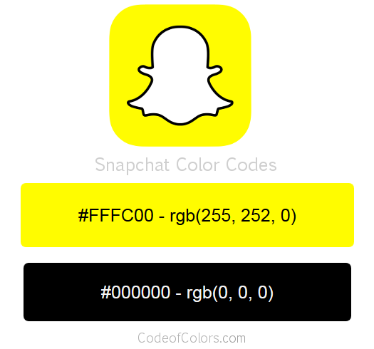 Snapchat Logo and Website Color Codes