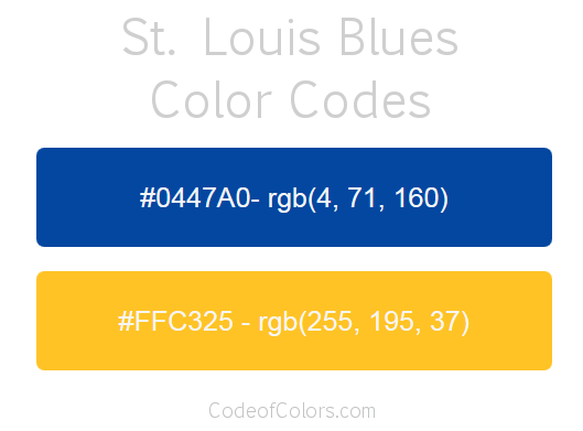 St. Louis Blues Colors - Hex and RGB Color Codes
