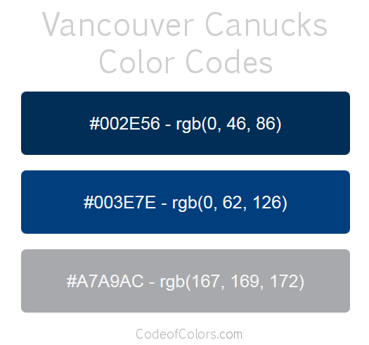 vancouver canucks jersey colors