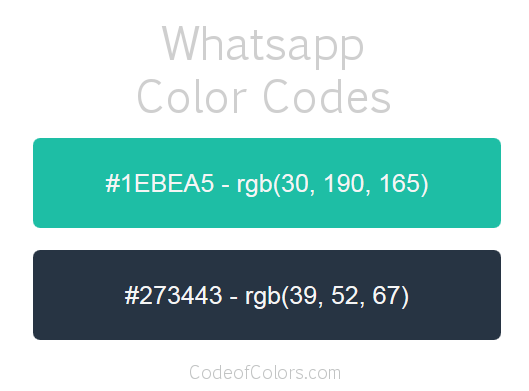 Whatsapp Logo and Website Color Codes
